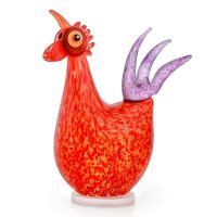 Borowski glasobject, Rufus, rood.