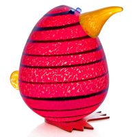 Borowski glaskunst, Kiwi Egg, rood
